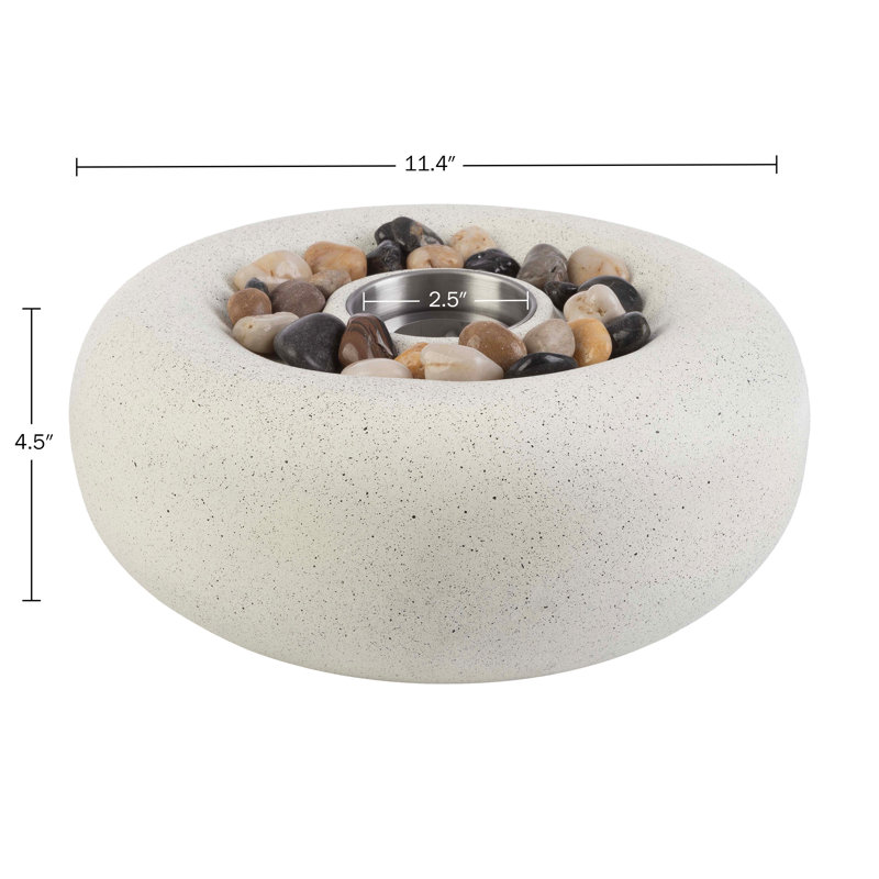 Akylah Tabletop Fire Pit - Bioethanol or Rubbing Alcohol Smokeless Firepit with Ceramic Wool and Extinguisher - Indoor and Outdoor Fire Pits by Pure Garden
