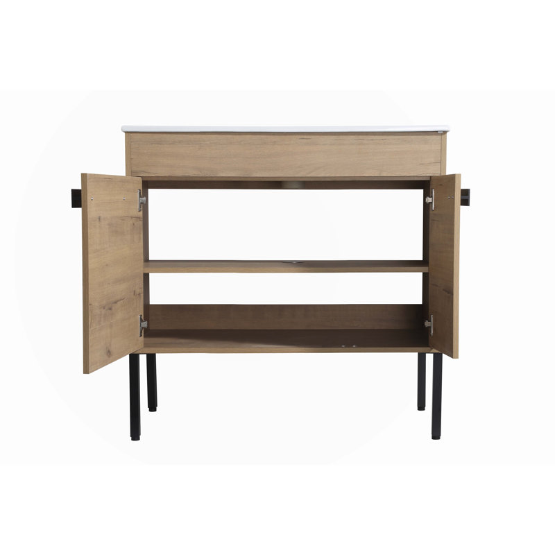 Ensemble de meuble-lavabo simple 36 po avec plateau en céramique Riehm