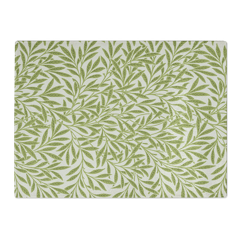 Willow Pattern Vol.1 Print By William Morris  Glass Chopping Board