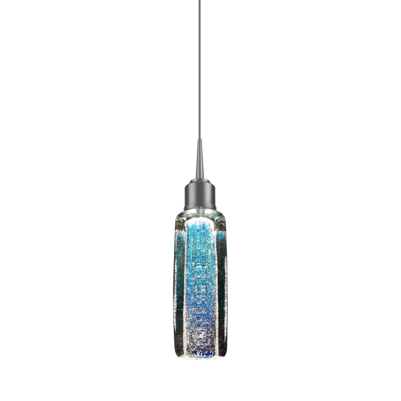 Luminaire suspendu à DEL avec auvent Capella, Bleu