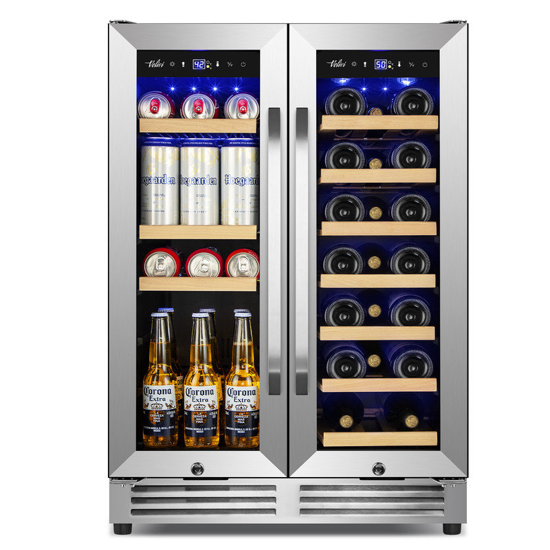 24 inch dual zone wine and beverage refrigerator
