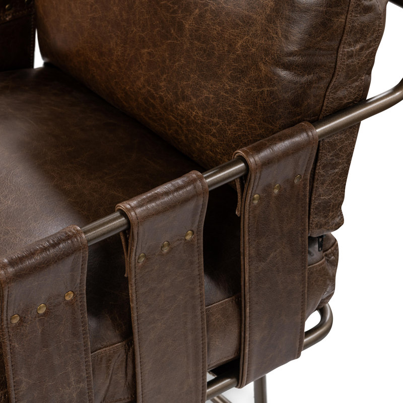 Strapling Leather Dining Chair, Cocoa Brown