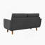Canapé capitonné 67,7 po de largeur Mid-Century avec pieds en bois
