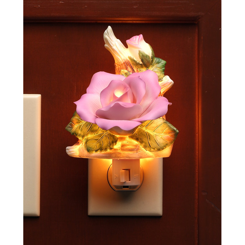 Veilleuse à brancher Rose violette, Mauve