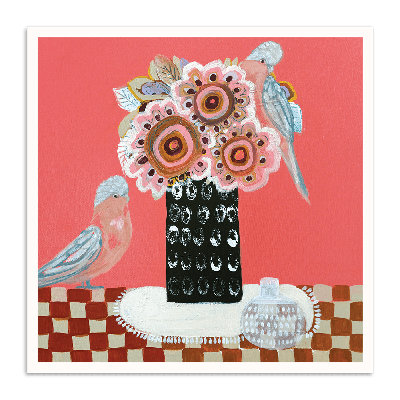 Pink Pollies 1 Piece Painting on Canvas