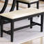Ensemble de table de salle à manger 6 pièces demi-rond en bois, ensemble de table de cuisine moderne avec banc long et 4 chaises, gris-1141198974