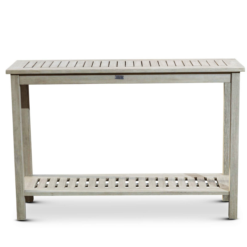 Console en bois massif 48 po Roehl, Gris
