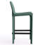 Tabouret de bar H 26 po entièrement assemblé, tabouret de bar rembourré en cuir Saddle avec siège rembourré, tabouret de bar à hauteur de comptoir avec repose-pieds à structure en métal pour îlot de cuisine, vert-2110765623-2110897007