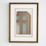 Antique French Lithograph, 19th-Century Billiard Room Ceiling Design, Paris