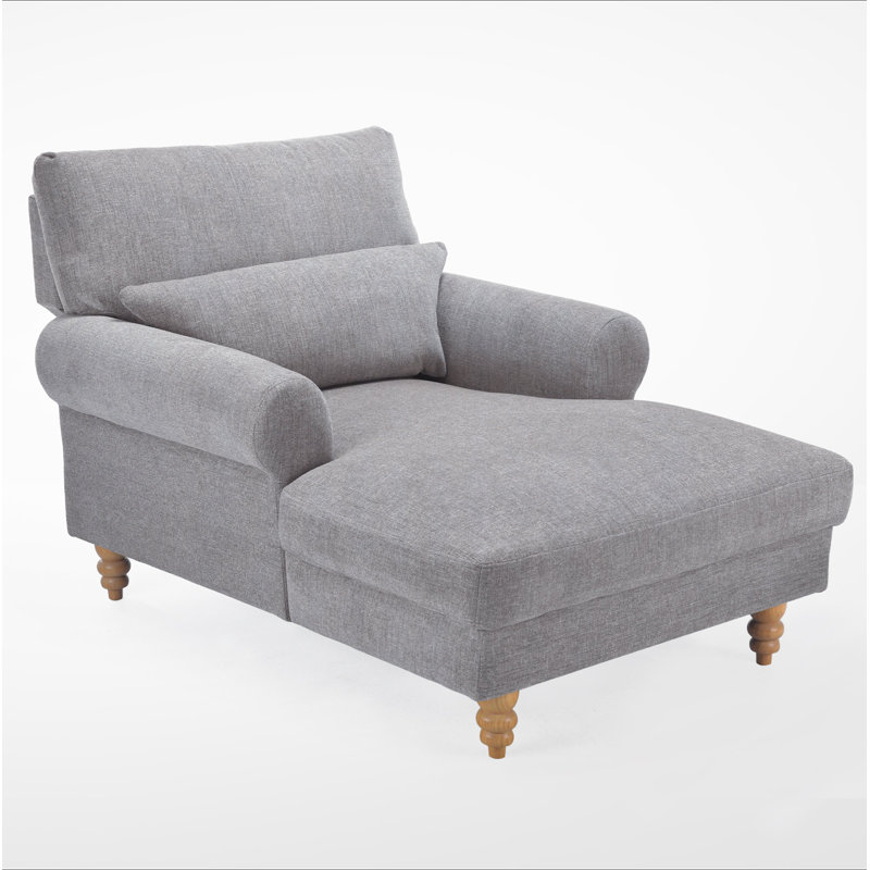 Upholstered Chaise Lounge With Adjustable Backrest