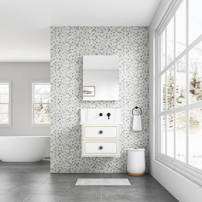 Pharmacie à miroir sans cadre l 24 po x H 30 po