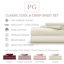 Ensemble de draps en percale 100% coton Classic Cool & Crisp 4 pièces-71013769-71013774