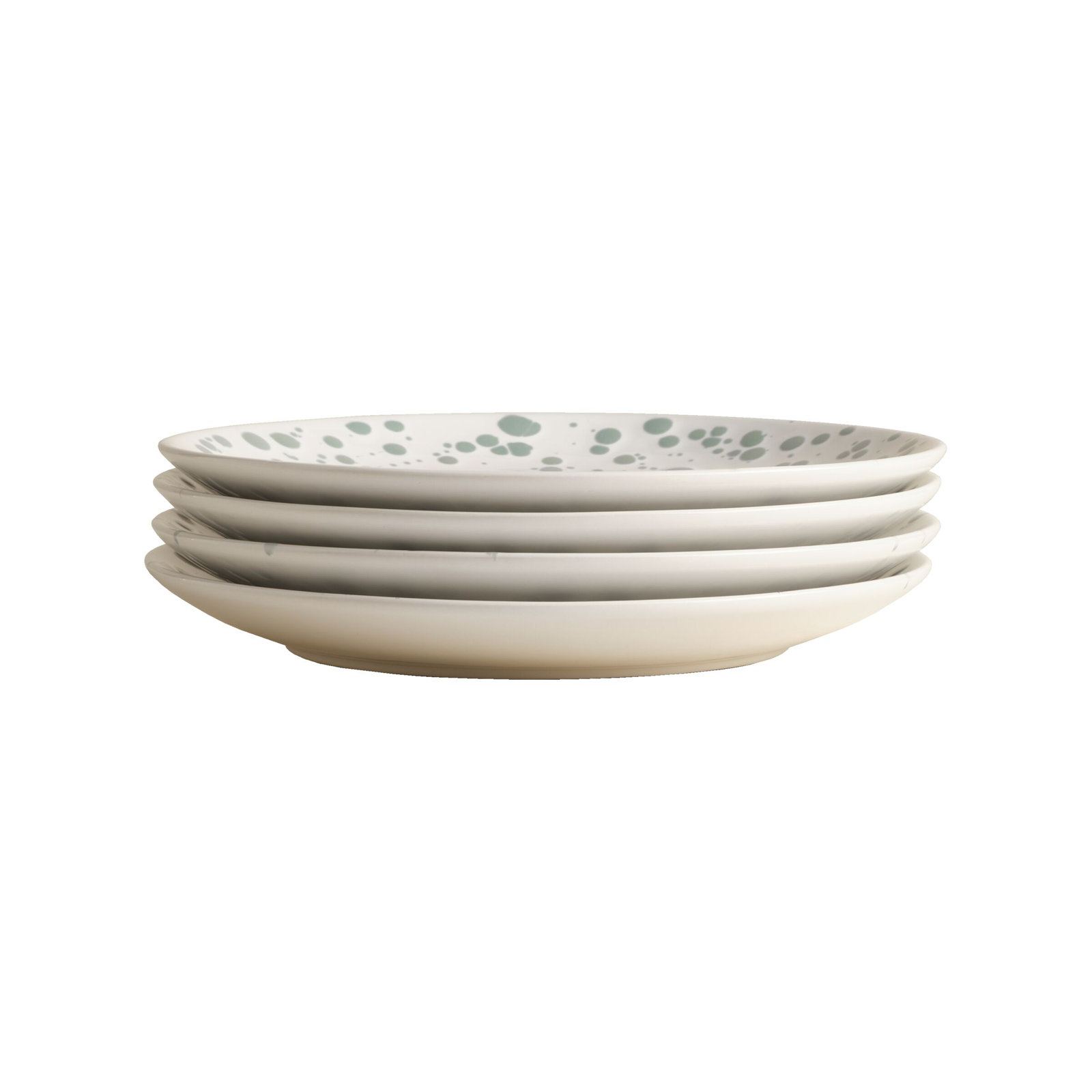 Year & Day Splatter Small Plates, Green