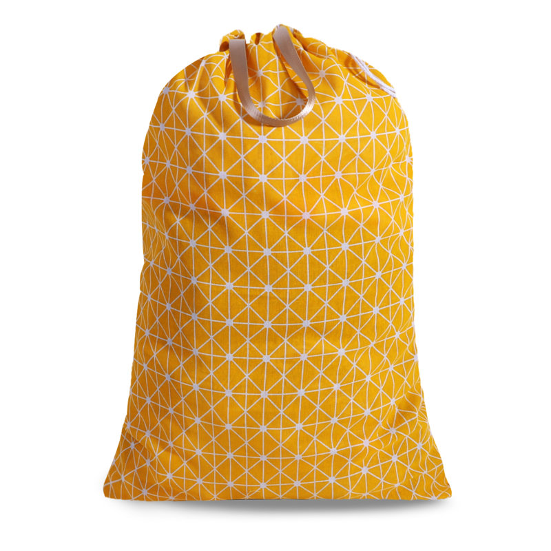 Sac de lavage en tissu, Jaune