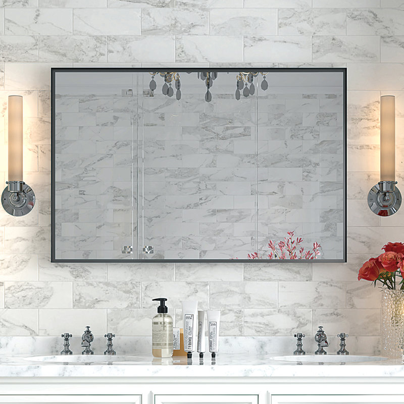 Miroir de bain, 36,25 po x 24 po, Black