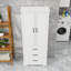 Grande armoire de rangement pour salle de bain avec tablette réglable et 2 tiroirs pour la salle de bain, la cuisine ou le bureau