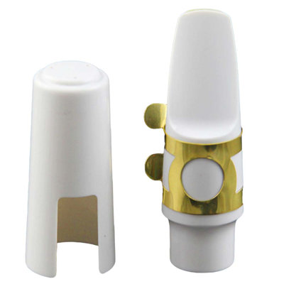 Replacement Resin Saxo Mouthpiece Alto Saxophone Head Musical Instrument Accessory(White)