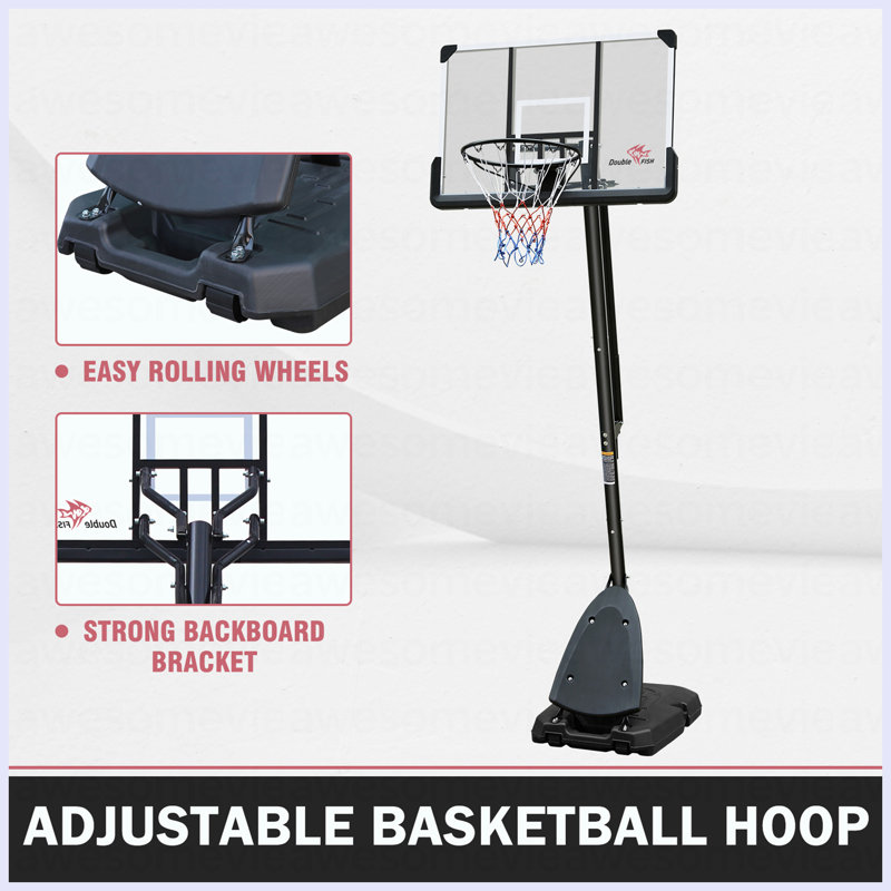Utiliser pour un système de but de basketball portatif à panneau de basketball de 7,5 à 10 pi avec hauteur réglable de 7,5 à 10 pi avec base stable et roues