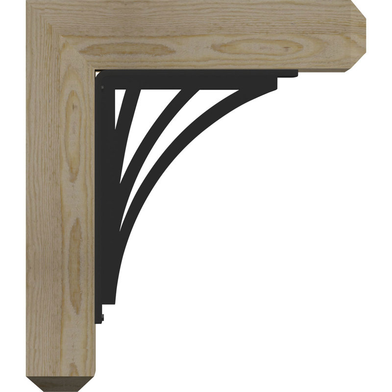 Support triple Ironcrest de 4 po Nevio, H 16 po x P 14 po, Sapin Douglas de l 4 po x T 2 po (sciage brut)