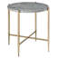 Table de bout ronde grise et champagne
