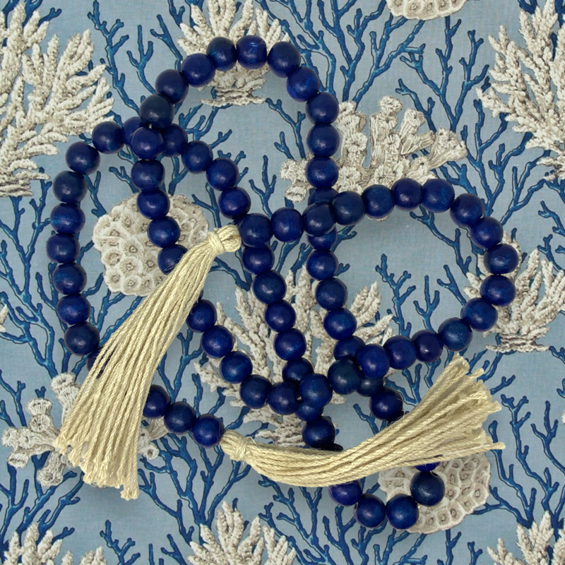 Boho Bead Garland-Caribbean Blue, Caribbean Blue