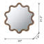 Miroir d'appoint 31 "x 30" avec cadre unique, miroir mural