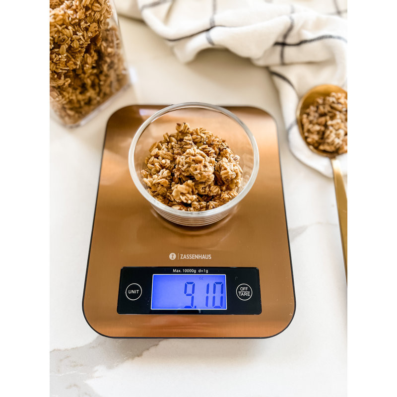 Balance de cuisine numérique «Pure», cuivre, 9,3 po x 6,9 po x 1 po, Cuivre