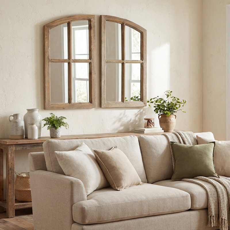 Miroir Farmhouse, Brun, 33*36*1