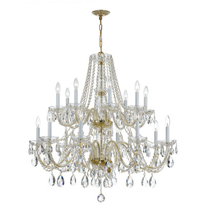 Wehr 16 - Light Candle Style Tiered Chandelier