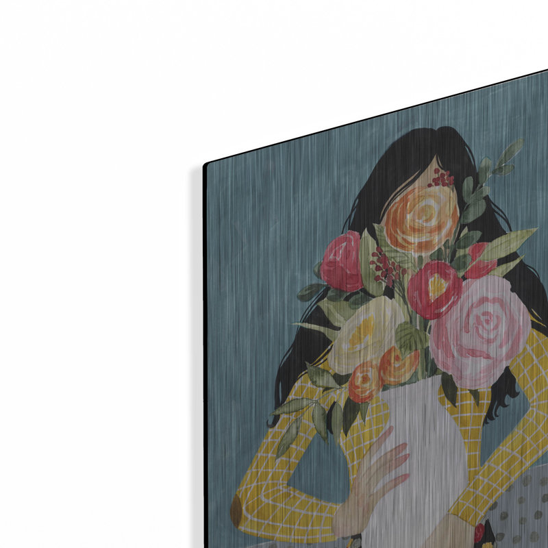 «Flower Vase Girl II» par Grace Popp, H 16 po x l 12 po