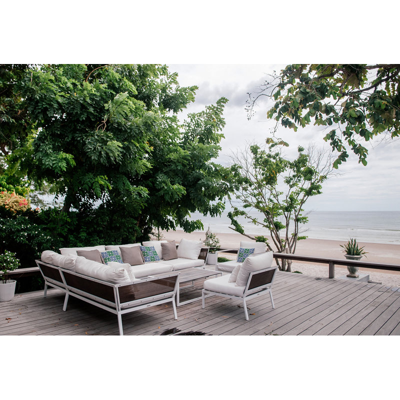 Housse et insert de coussin décoratif intérieur / extérieur en polyester Tropical Resort, H 16 po x l 16 po