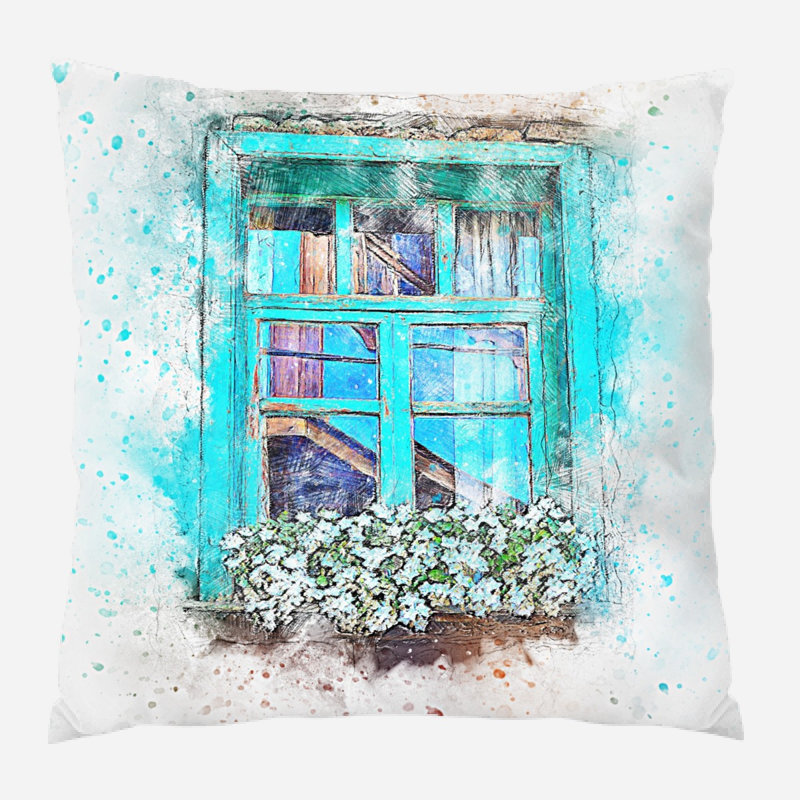 Coussin de fenêtre Puentes, Microsuède, Intérieur