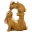 Statue amoureuse lapin en équilibre