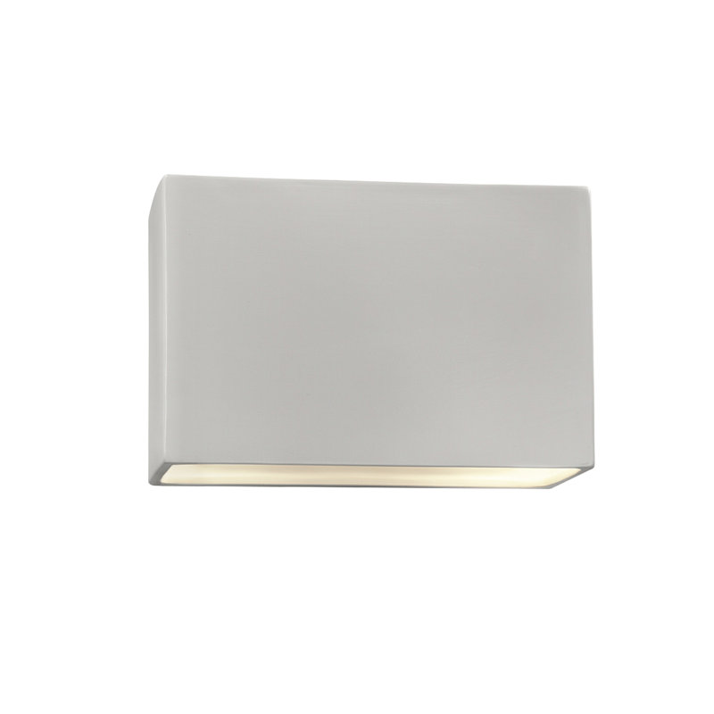 Bergen Beach Ceramic Wall Light, Concrete, 8" H x 12" W x 4" D