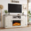 Meuble télé 66 po pour téléviseur de 65 po ou moins de 70 po avec foyer électrique de 26 po, centre de divertissement de ferme avec prises de courant et tablettes réglables-531553460