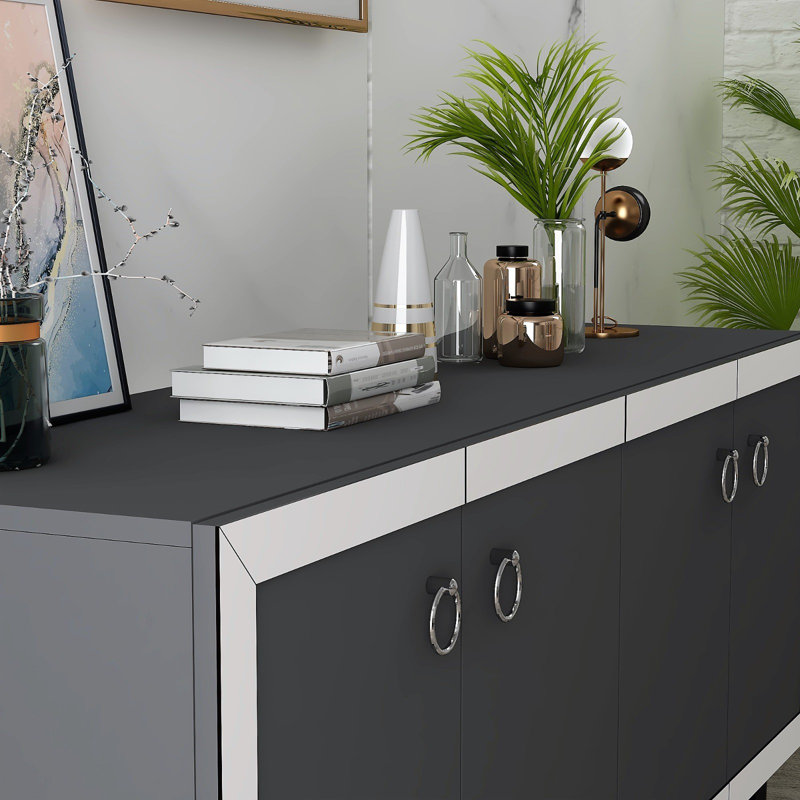 Tylor 150cm Console Table, Grey/White
