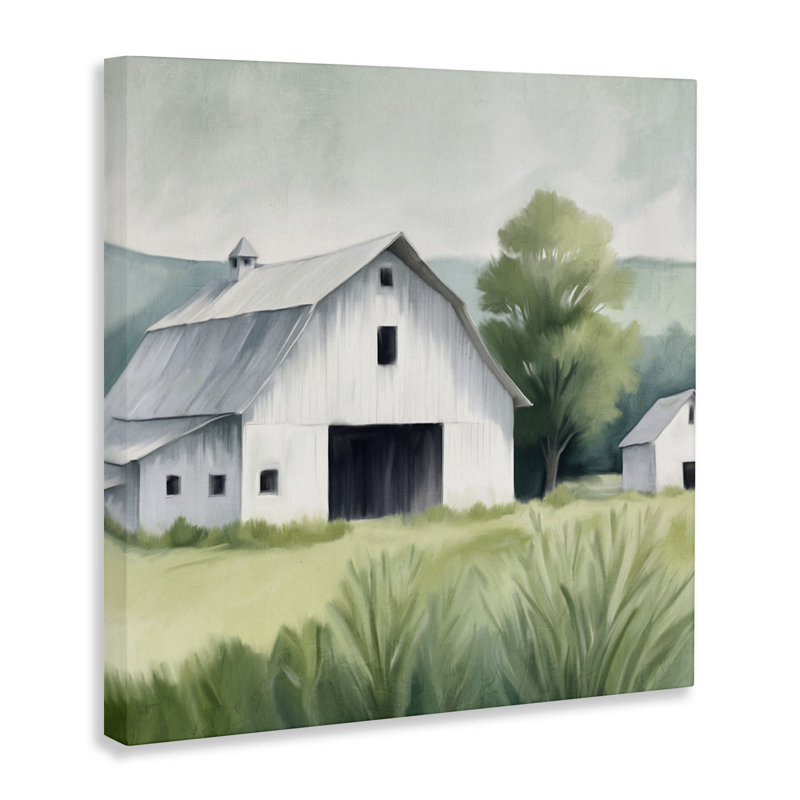 Toile de grange blanche Farm Home, design par Kim Allen, H 24 po x l 24 po