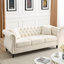3-Seater + 3-Seater Combination Sofa.Beige Velvet