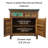 Reclaimed Wood Buffet Cabinet With Louvre Doors And Two Drawers 