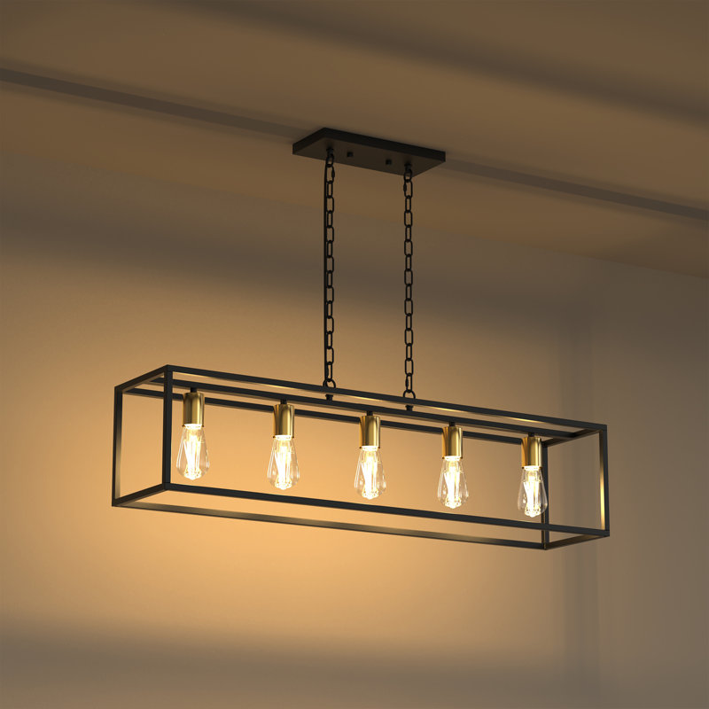 5 - Light Kitchen Island Linear Pendant