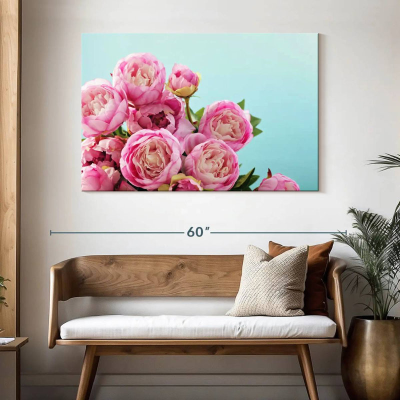 Fleurs de pivoine rose Harnek, H 32 po x l 48 po