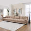 Canapé modulaire modulaire Cloud, canapé modulaire moderne pour le salon, canapé modulaire à assise profonde avec accoudoirs ronds 6 coussins, canapé confortable en flanelle 4 places pour chambre à coucher-132237939-132237935