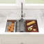 30" L Undermount Kitchen Sink Workstation 16 Guage Single Bowl Stainless Steel Sink with Accessories