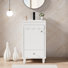 Petit meuble-lavabo simple 18 po avec comptoir en céramique Gamlet, robinet et rebord ondulé Gamlet