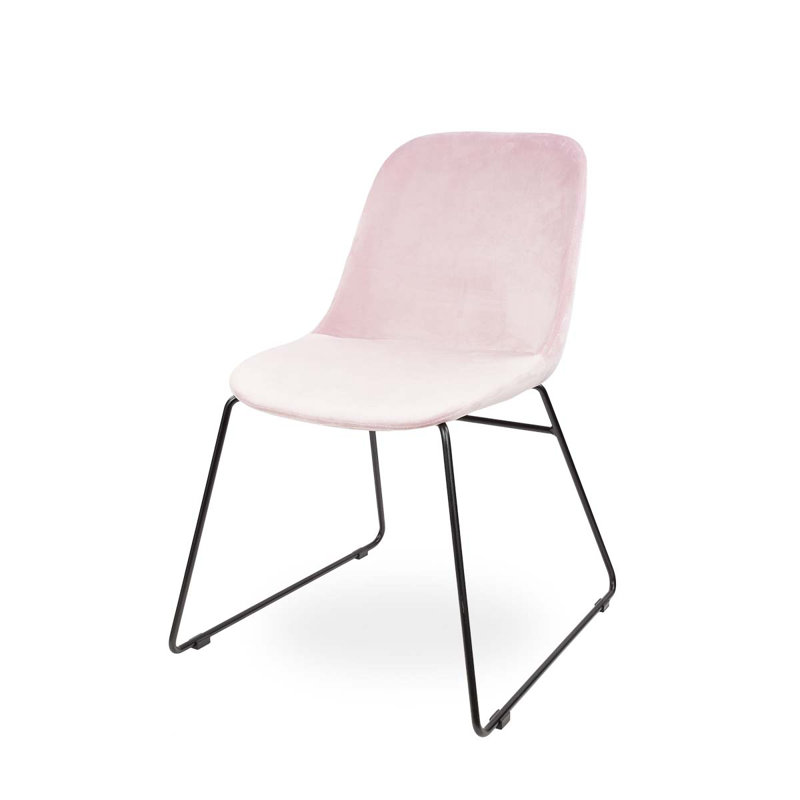 43cm H Velvet Upholstered Side Chair, Pink