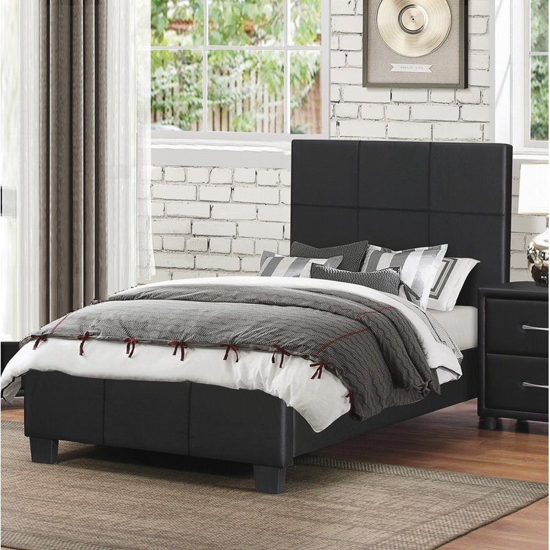 Lit plateforme moderne pour chambre à coucher, Noir