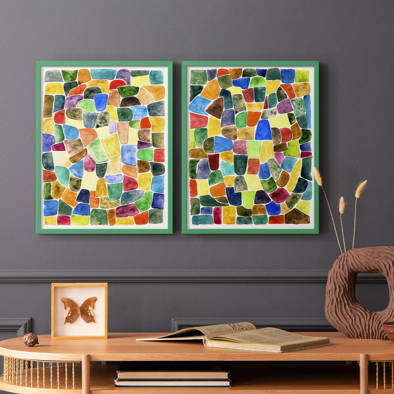 Colorful Walkways I-Premium Framed Print -Ready to Hang - No Nails Required - No Nails Required, Gray, 29" H x 46" W