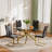 Round Glass Top Dining Table for 4-6, Heavy-Duty Metal Base with Adjustable Non-Slip Floor Protectors - Modern Kitchen Table for Dining Room, Apartment, Home, Condo-494546861-494546863
