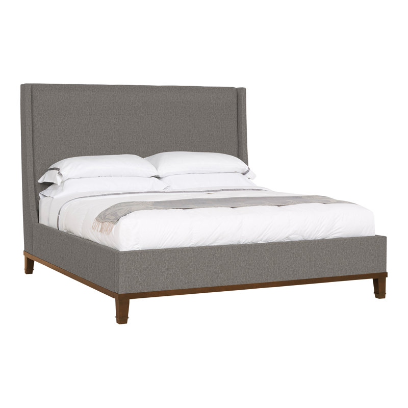 Michael Weiss Upholstered Wingback Bed, Worthy Snow, Casa Blanca