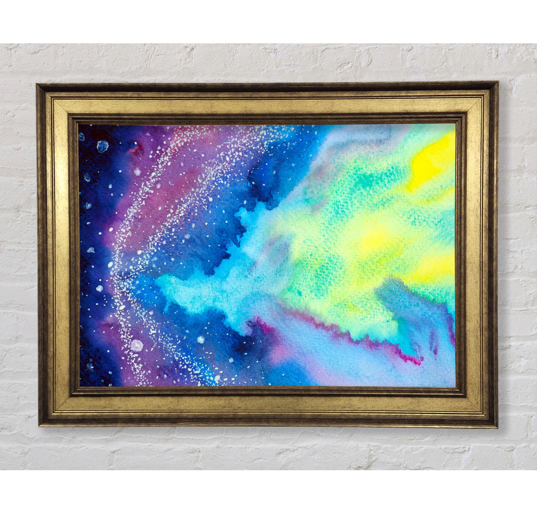 Space In Watercolour - Einzelner Bilderrahmen Kunstdrucke